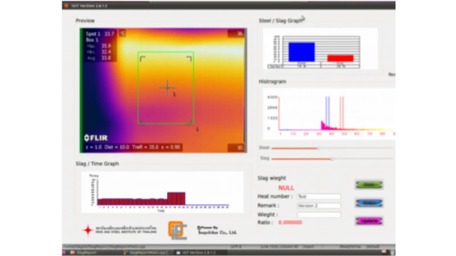 ภาพประกอบเคส ซอฟต์แวร์ตรวจตะกรันในน้ำเหล็กด้วยกล้องความร้อน FLIR สำหรับอุตสาหกรรมเหล็ก