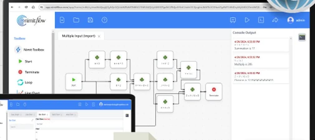 เวิร์กโฟลว์ nimitFlow สำหรับรับข้อมูลจาก InQC