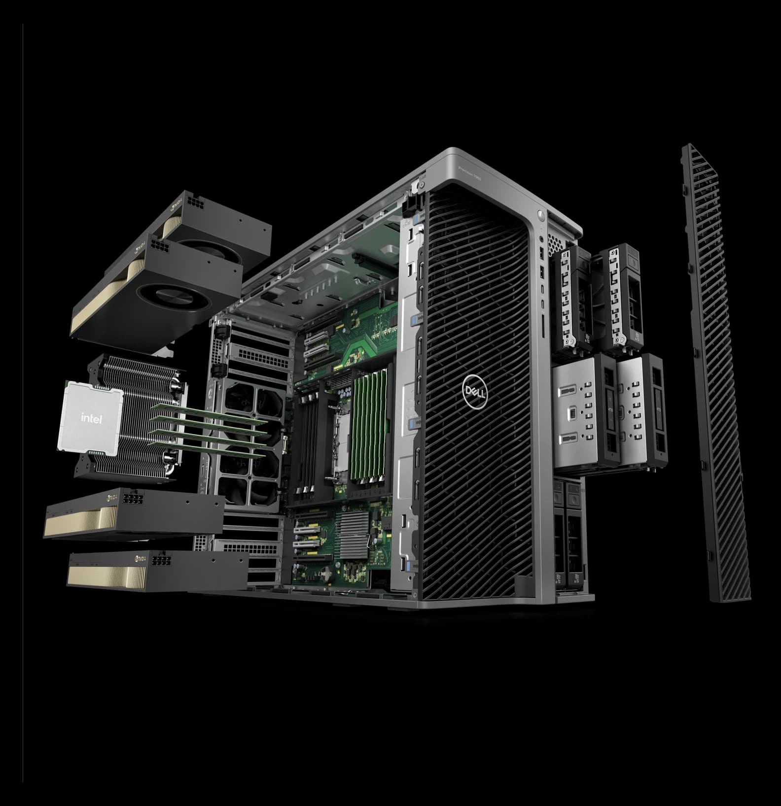 Dell Precision 7960 Tower Workstation sebagai ilustrasi pemilihan perkakasan untuk kerja AI